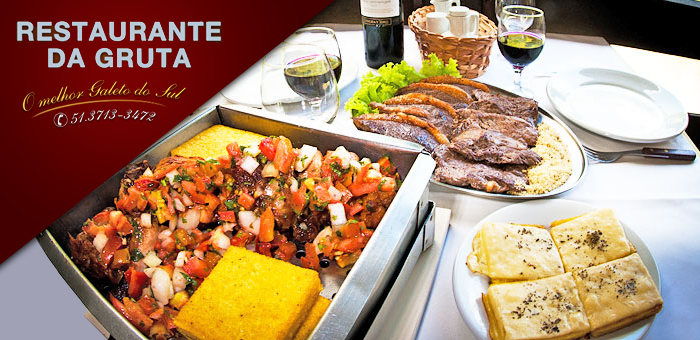 Jantar + Galeto com Polenta + Rodízio de Carnes + Sobremesa - Restaurante da Gruta