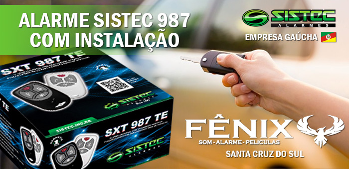 Alarme Sistec 987 + Instalação - Fênix Acessórios Automotivos